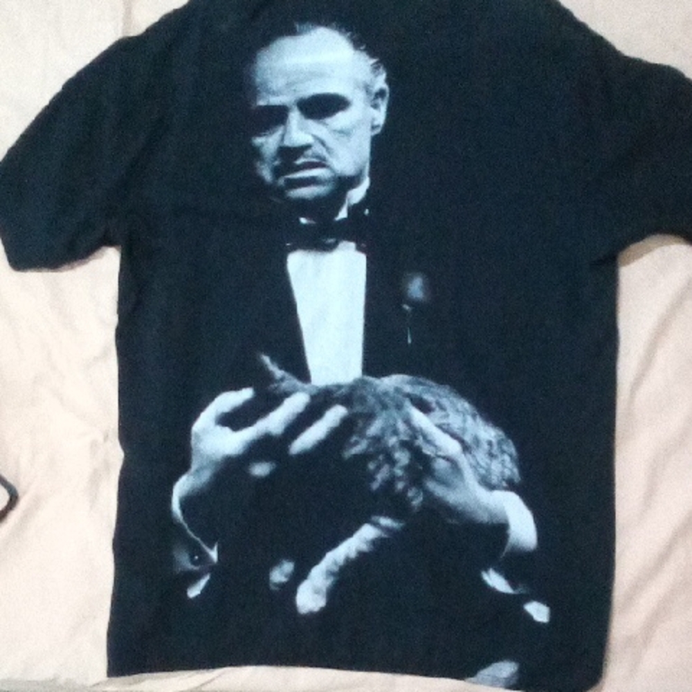 Black Short Sleeve Tee with Vintage Graphic Print